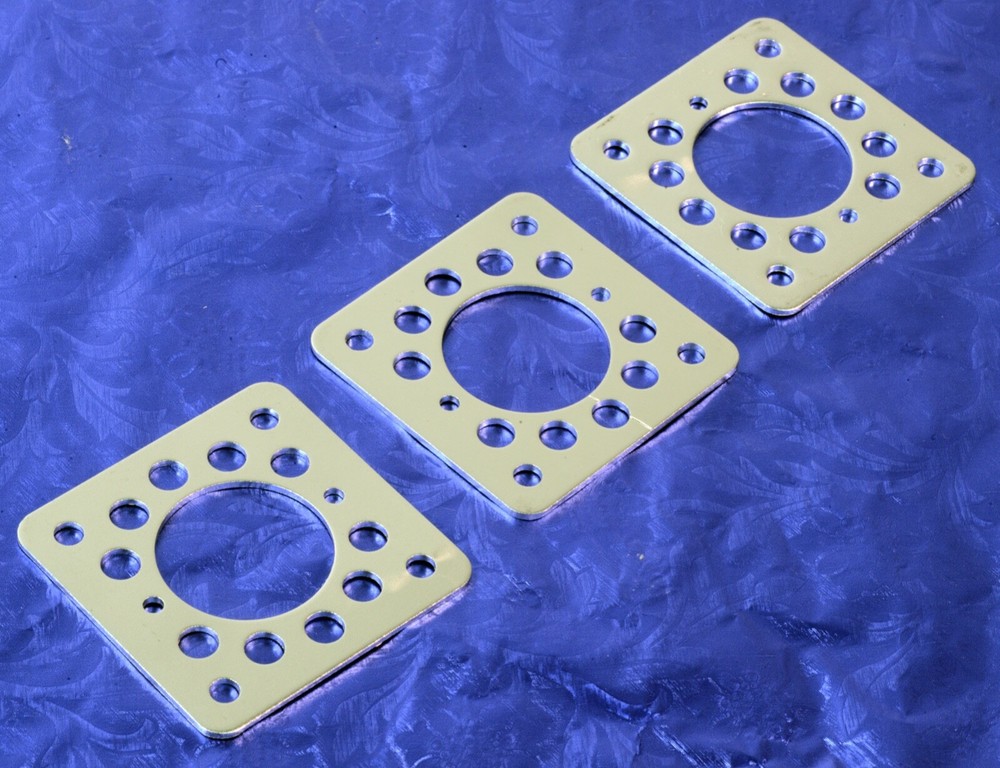 Set 3 Ventilated Aluminum Mounting Plate For 4 Pin Wafer Tube Sockets Bargain!