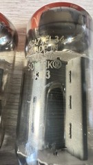Matched Pair 6CA7 EL34 Vintage Sovtek Reflektor H3B3 Fat Bottle Power Tubes