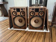 Pair Vintage 1970’s Pioneer CS-99A 5 -Way Wood Floor Lattice Speakers