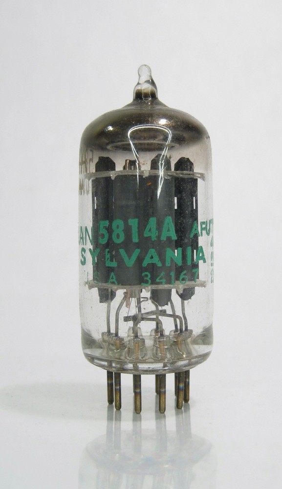 Sylvania Vintage Electronic Vacuum Tube Model JAN 5814A Used Made in USA