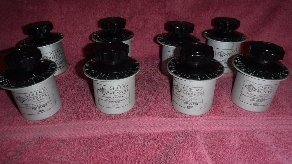 One pair of Cinema Engineering Aerovox 500k ohms pots