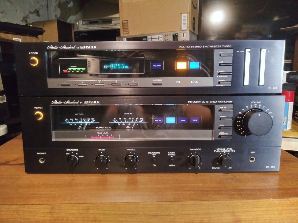 Tested & Working Fisher CA-880 Amplifier 100w 8Ohms & Matching Tuner FM-660 NICE