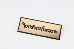 Rockford Fosgate Speaker Custom Made Aluminum Logo Badge 106mm(4.17″)X39mm(1.54″