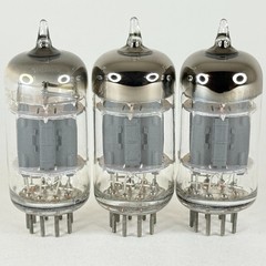 Tested Matched Trio Unbranded 5814A Tubes Gray Plates Halo Getters 5814 A Tubes