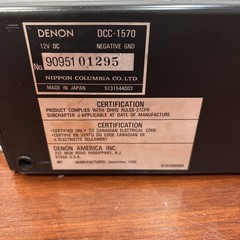 Denon DCC-1570 – 10 Disk CD Changer ***Untested