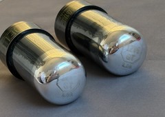 Vintage Pair of 12V6GT Tubes Chrome Tops Delco made by Sylvania Matched test NOS