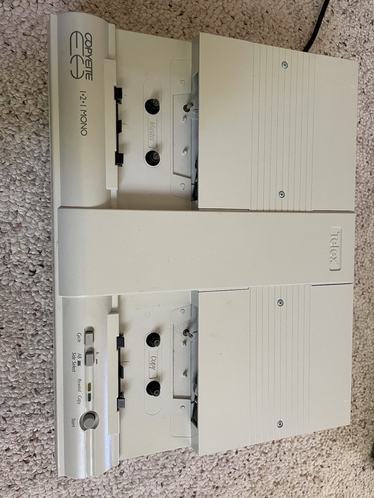 Telex Copyette Tape Copier Duplicator 1•2•1 Stereo Unit Cassette “Tested”