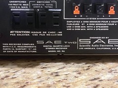 SAE TWO Stereo Receiver Model A6 – Serviced & Tested (60WPC)