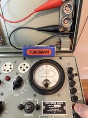 ANOS Tungsram 12AX7 ECC83 Tube Silver Plate Disk Get Hickok Tested 7025 12AX7A