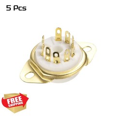 MECCANIXITY 3pk 9-Pin Ceramic Tube Sockets GZC9-D-G