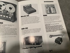 TEAC A-3440 3300SX Etc. Vintage Reel to Reel player Brochure