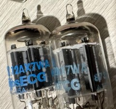 NOS Pair PhilipsECG 7025 12AX7WA ECC83 Long Plates Ring Getter 12AX7