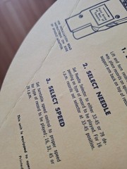 Vintage Paper Disc Record Changer Instructions Vibrant Yellow! Part No. 31545-4
