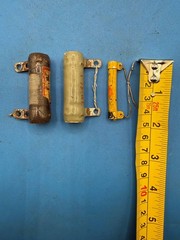 Lot of Vintage Wirewound Power Resistors Ohmite Brown Devil Ceramic RE
