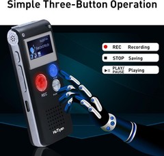 Digital Voice Recorder Audio Recording – 64GB Audio Recorder with Playback Vo…