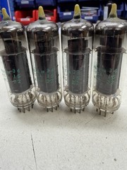 *PREMIUM* Matched Quad (YELLOW TIP) 1963 Raytheon 6BQ5 Tubes Amplitrex Tested