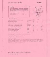 Deviation O-Scope uses a BRIMAR D7/200 type CRT tube, SLN6351 made for Motorola