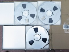 Lot of 3 Ampex 499 Grand Master 10.5 1/2” x 2500 ft Quantegy Reel Tape