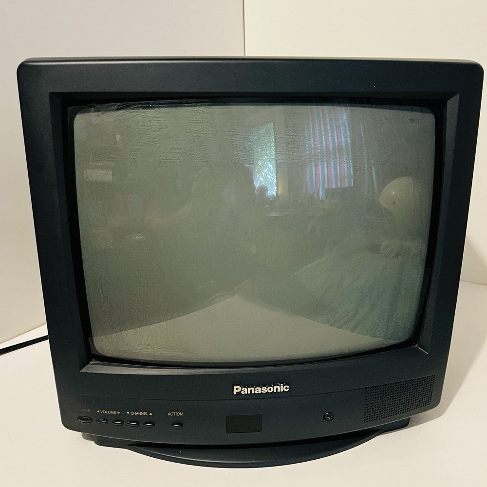 Panasonic CT-13R3W CRT TV 1998 Gaming Tested Works Coaxial Input Only