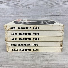 Lot of 5 | Akai 7″ Magnetic Reel To Reel Tapes AT-7S Used Japan 600 Ft