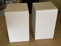 Realistic Minimus-7 Speaker Pair 40-2045 White 40W 8 Ohm Radio Shack – Tested