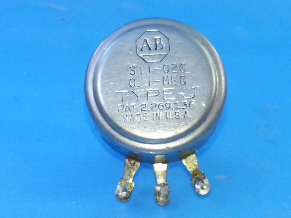 ALLEN BRADLEY 100K OHM .1 MEG POTENTIOMETER TEKTRONIX POT 311-026 2 WATT