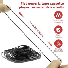 Cassette Tape Rubber Belts 2mm Width 50PCS Mixed Sizes 40-135MM Drive Repair Kit