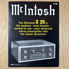 9 McIntosh Sales Brochures MC250 MC300 C29 MA6200 MR74 MC2300 C27 MR78