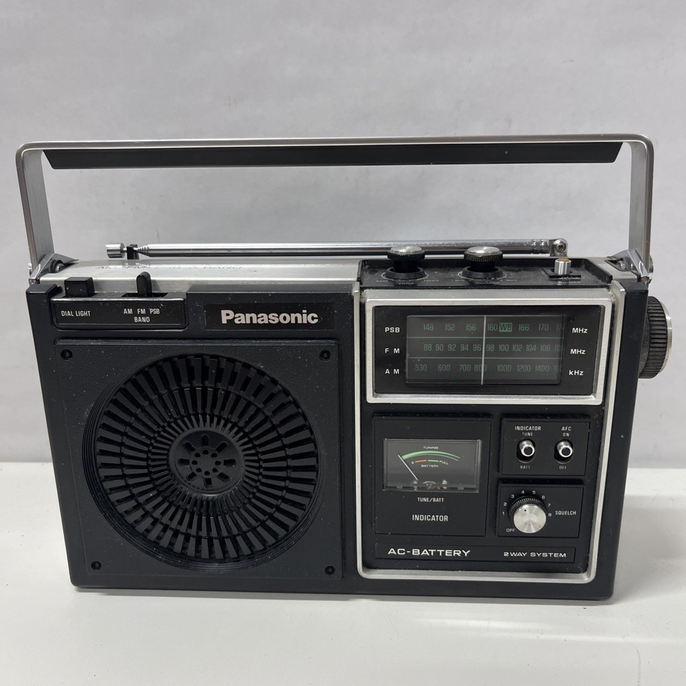 Vintage Panasonic RF-1080 AM/FM/PSB 3-Band Portable Radio Japan Tested.