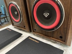 Cerwin Vega AT-8 Vintage 2-WAY Floor Speakers Refoamed Woofers Tested Late 1980s