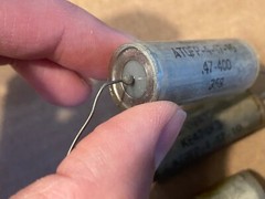 3 NOS Vintage .47 uf 400v Astron Vitamin Q Capacitors TEST GOOD Glass-Sealed PIO