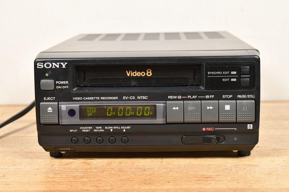 AS IS Sony Video 8 VTR Model EV-C3 with Remote SEE VIDEO!!!!!!