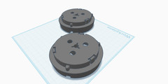 1 PAIR of NAB HUB ADAPTERS REEL TO REEL 3-D PRINTED