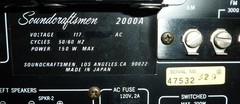 Soundcraftsmen 2000A AM/FM Stereo Receiver Great Condition & Working