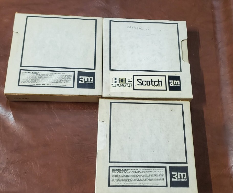 Lot of 3 REEL TO REEL Tape 8mm Scotch. Instar, 3m. Opened but not used