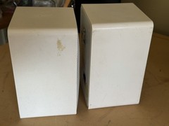Realistic Minimus-7 Speaker Pair 40-2045 White 40W 8 Ohm Radio Shack – Tested