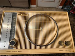 Zenith C845 AM/FM Vintage Radio- Works Fine-Nice Wood Cabinet.
