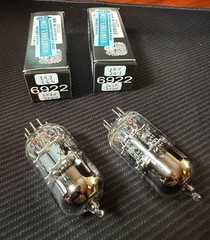 Matched Pair of Electro-Harmonix 6922 EH Preamp Vacuum Tubes