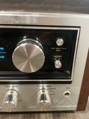 Pioneer SX-737 AM/FM Stereo Receiver Silver Face w/ Wood Case