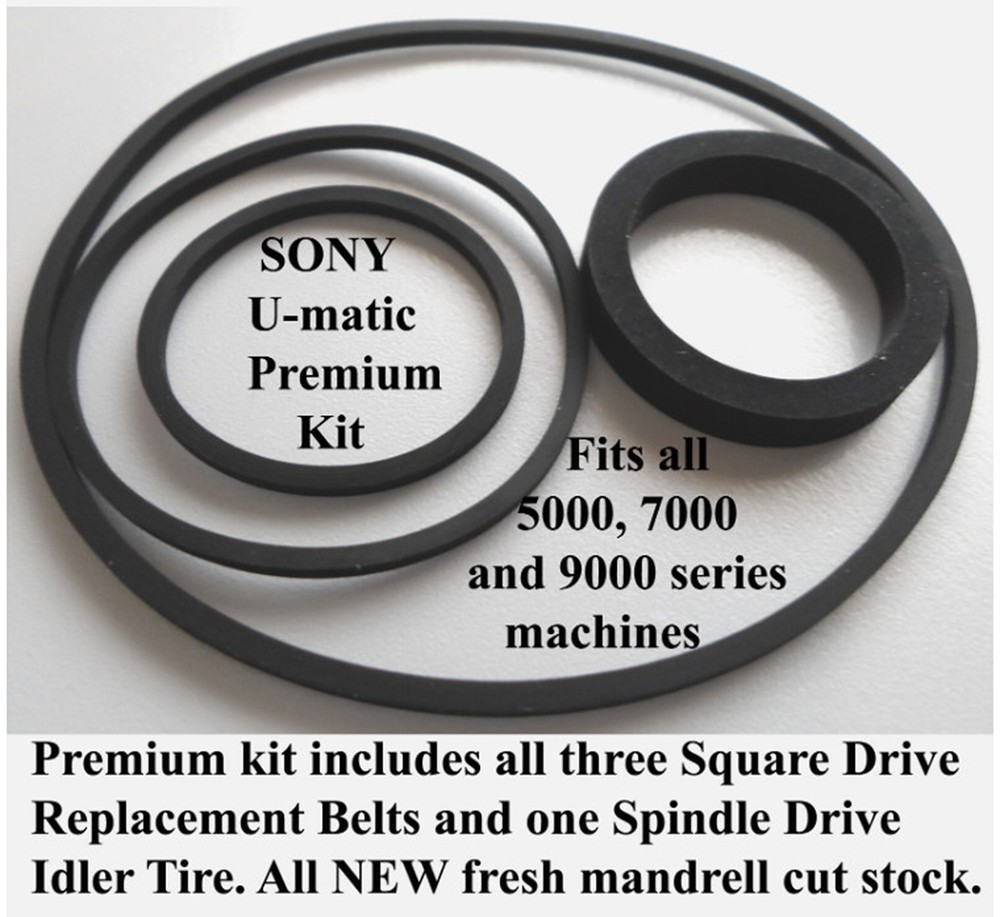Vintage SONY U-matic Replacement Belt Kits for 3/4″ Tape Deck VO-9850 VO-5850 ++