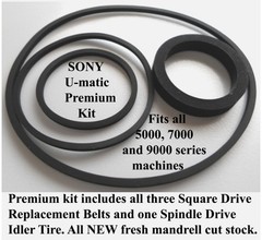 Vintage SONY U-matic Replacement Belt Kits for 3/4″ Tape Deck VO-9850 VO-5850 ++