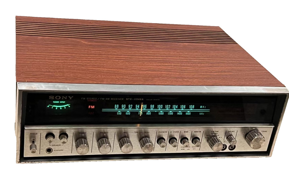 Vintage SONY STR-6046A, 20W AM/FM Stereo Rceiver, 1971, Pro. Serviced