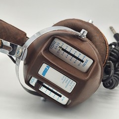 Vintage Mura SP-205 Dynamic Stereo Headphones Brown Japan 8 Ohm Untested Retro