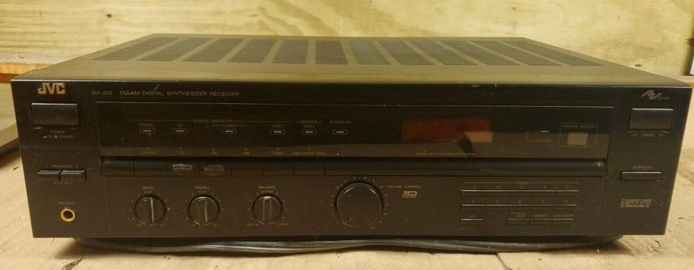 Vintage 1990s JVC 2 Channel AM/FM Stereo Receiver RX-206 Tested Working