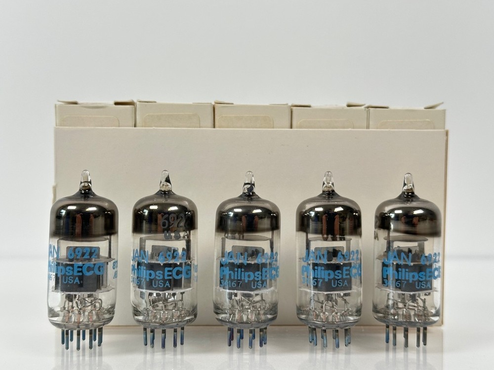 5 NOS Philips ECG JAN 6922 Vacuum Tubes / 8739 AFH — KT