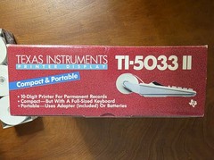 Texas Instruments TI-5033 New Printer Display with 3 Rolls of Extra Paper