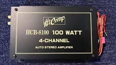Hi-Comp HCB-8100 Auto Stereo Hi-Fi 4 Channel 100 Watt Amplifier Amp Audiovox NOS
