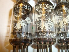 One Lot Eight 6DJ8 / ECC88 Tubes, Philips Amp B/B, Early Vintage 1962, Tested