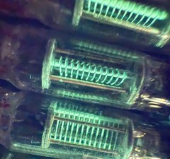 5 pcs used indicators IV-15 / DM160 / 6977 tiny VFD tube Soviet Magic Green Glow