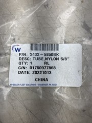 5/8” Black Nylon Tube 2432-5850BK-50ft Roll (New Old Stock)